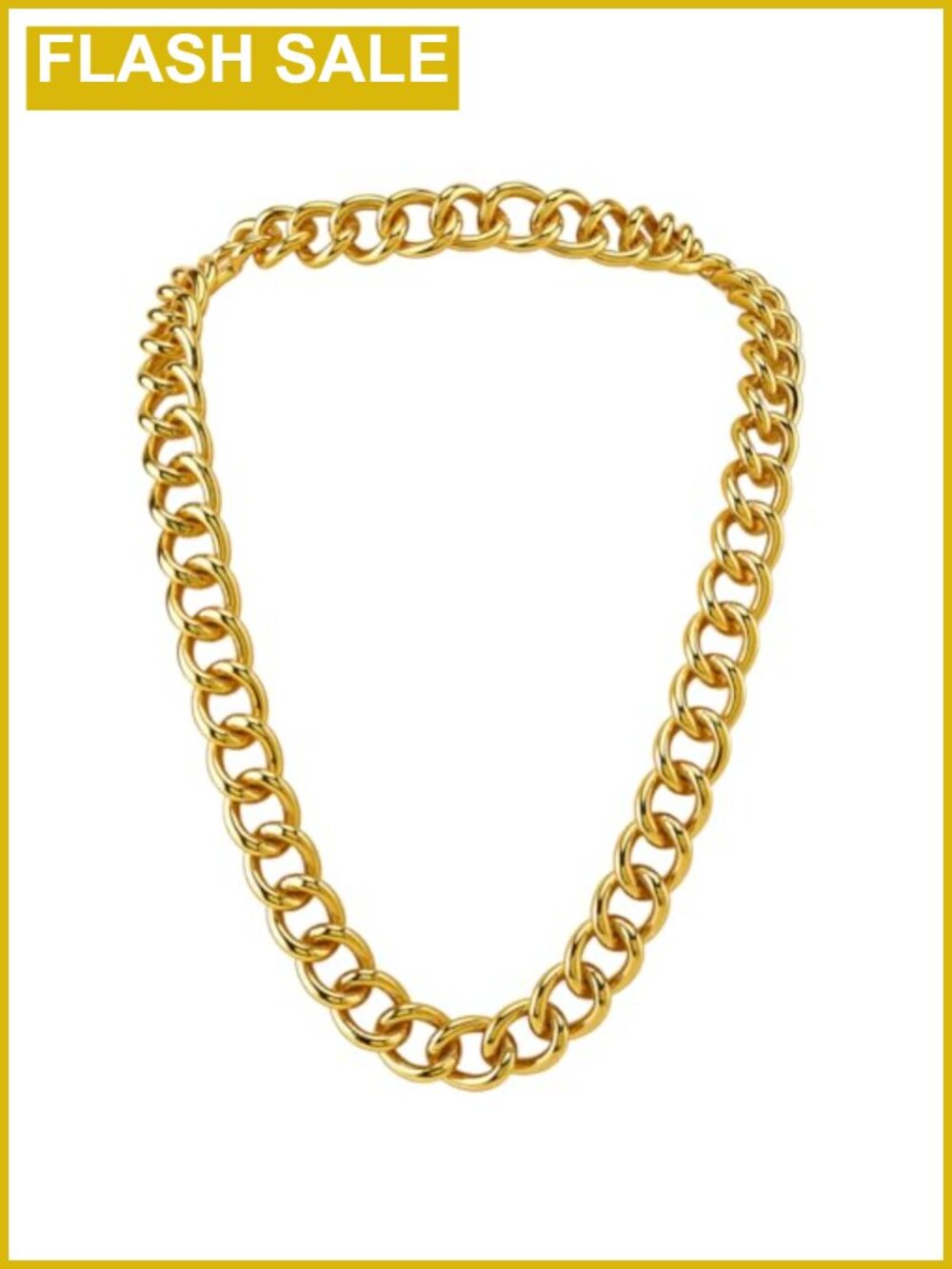 Chunky Cuban Link Chain Necklace 26in Rapper Costume Hip Hop Punk Jewelry